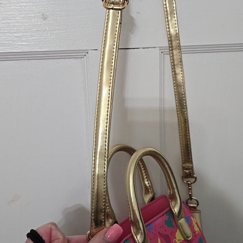 Princess Girls Pink Gold Pastel Crossbody Purse Excellent Condition - Picture 3 of 8